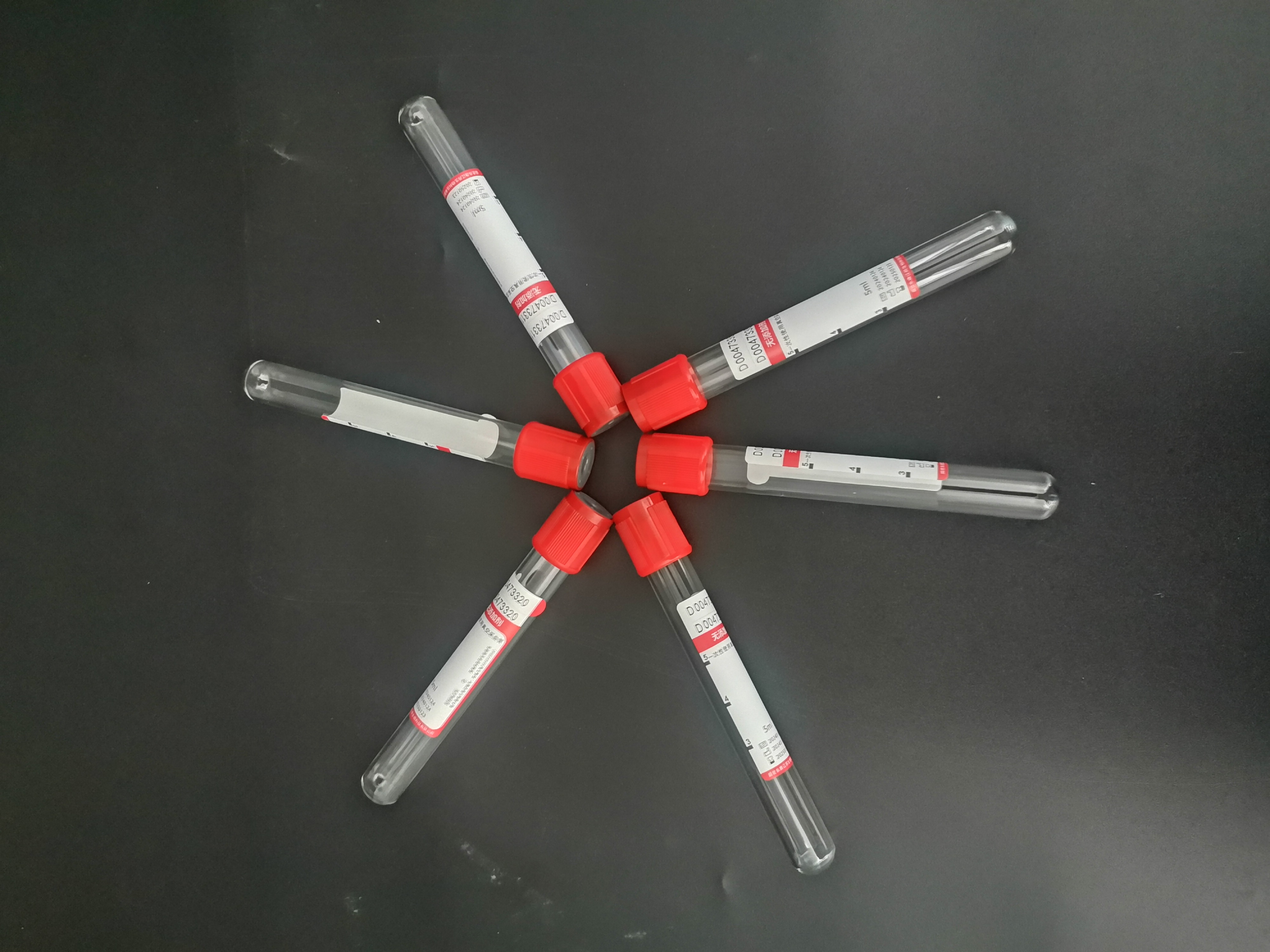 Red Cap Disposible Vacuum Blood Collection Tube Additive Free Tube