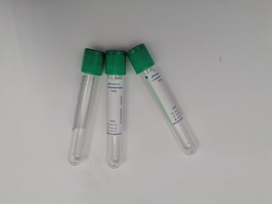 Green Hat Disposable Sterile Vacuum Blood Collection Heparin lithium plus dissociation glue 